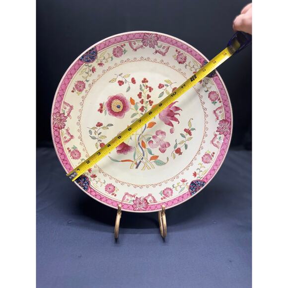 Vintage ORIENTAL ACCENT Canterbury Crackle Decorative Plate | 13 3/4" - Picture 7 of 15